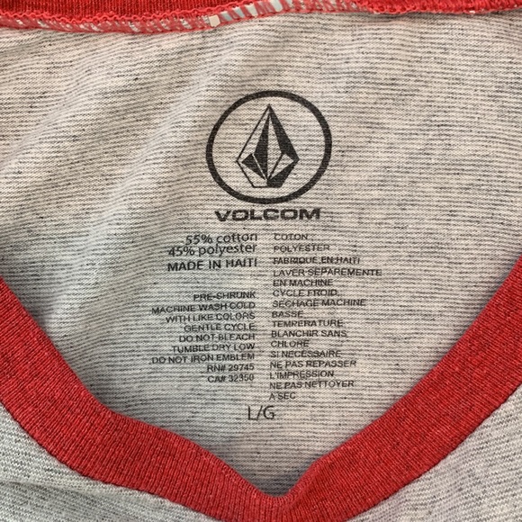 VOLCOM TEE SHIRT TOP COTTON GRAPHIC 3/4 SLEEVE LOGO DIAMOND - Picture 3 of 9